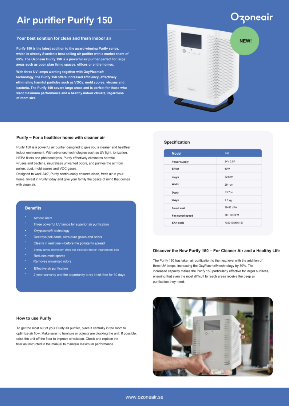 Ozoneair Purify 150