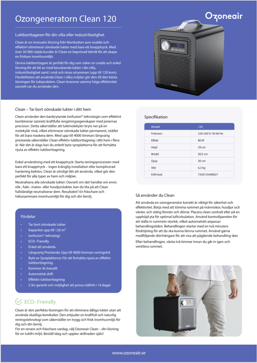 Ozoneair Clean 120