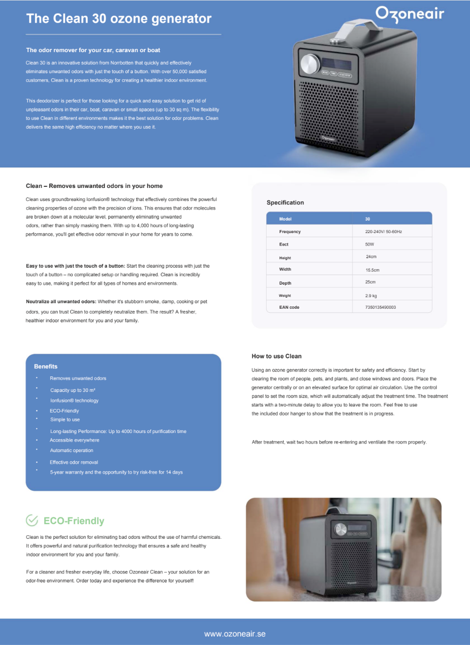 Ozoneair Clean 30