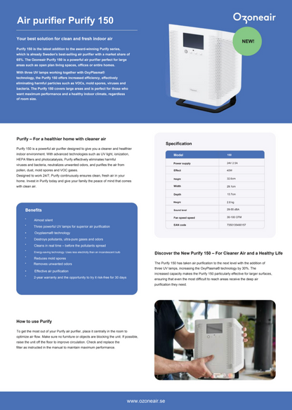 Ozoneair Purify 150