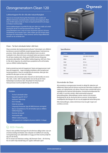 Ozoneair Clean 120